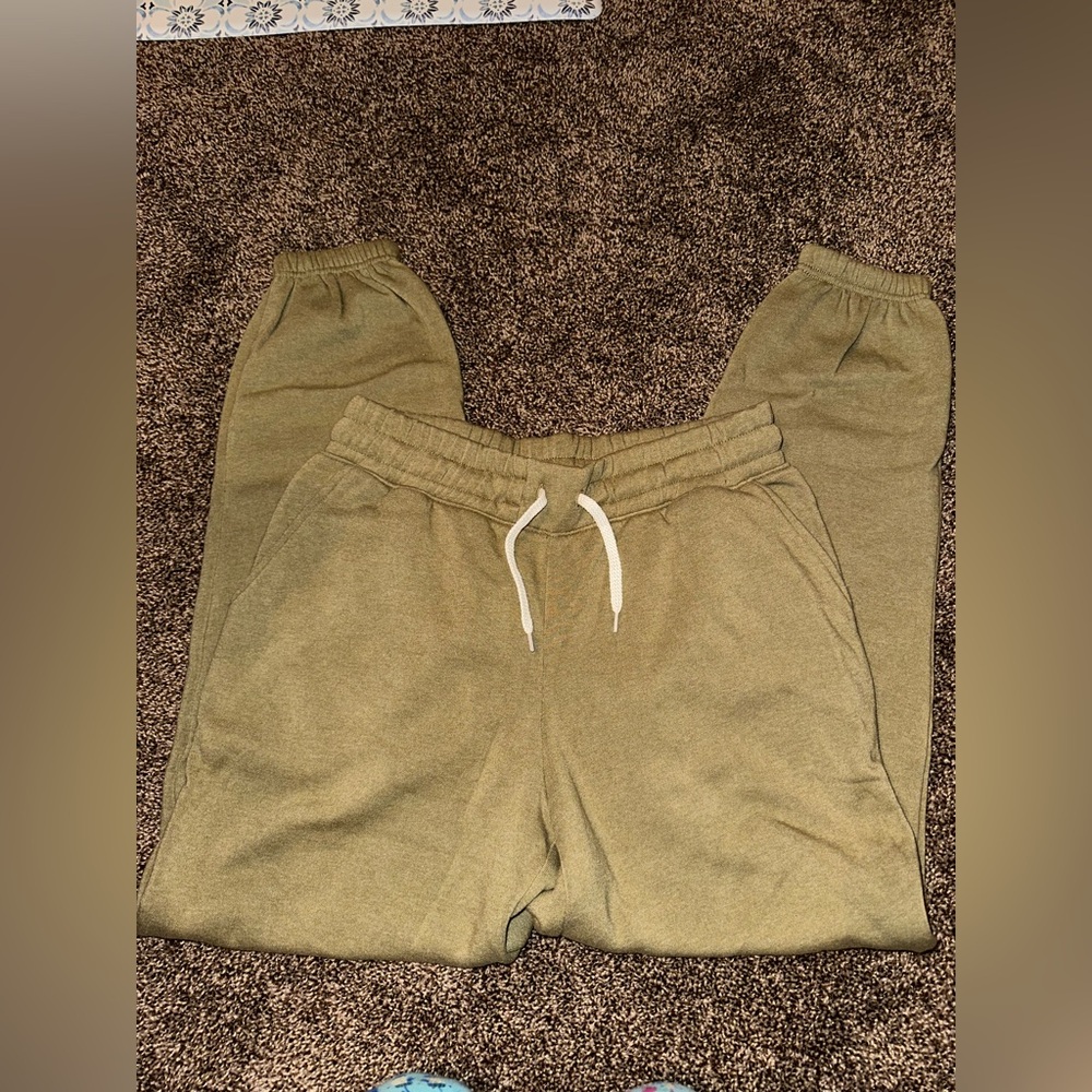 Buckle fleece lined cuffed sweatpants